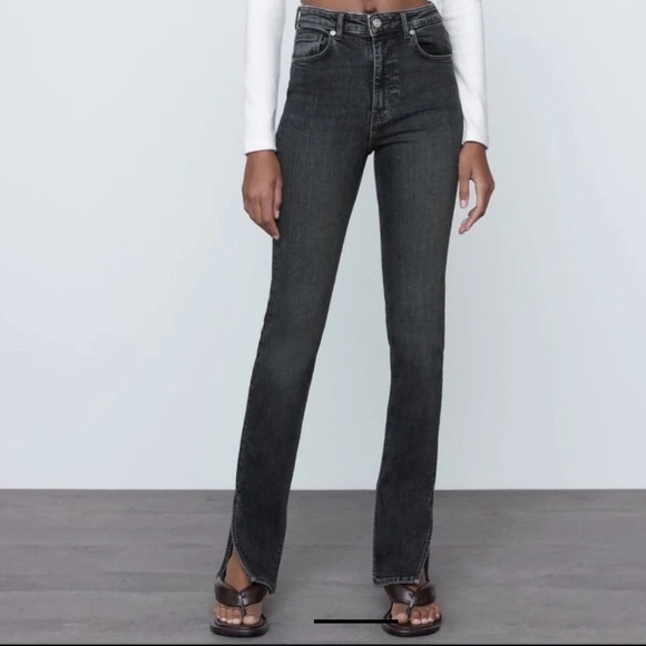 Zara | Jeans | Zara Hi Rise Split Skinny Jeans | Poshmark